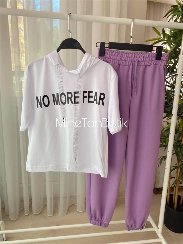 No More Fear Eşofman Takım ( Beyaz T-shirt)
