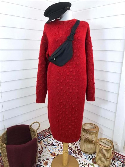 Kazak Elbise-Kırmızı