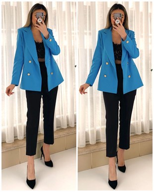 Mng Model Yeni Trend Ceket - Mavi